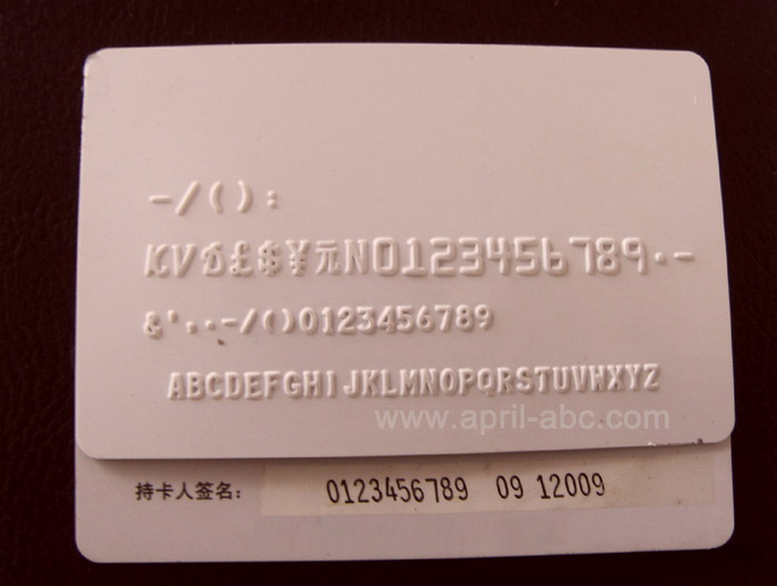 Credit card embosser April Industrial Co.,Limited